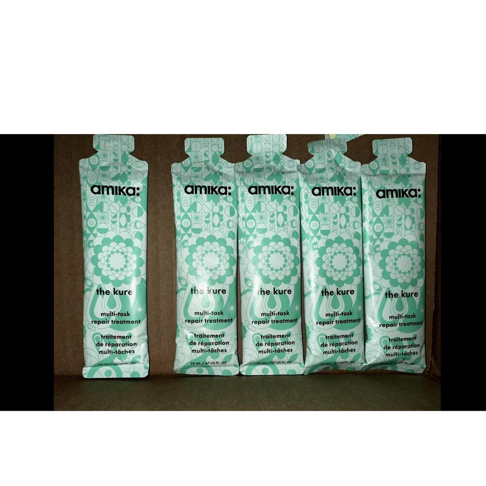 Amika‎ The Kure Multi-Task Repair Treatment 5 Packets 20ml Each Travel Size New